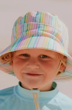 Hats^Bedhead Girls Rainbow Classic Bucket Sunhat Multi
