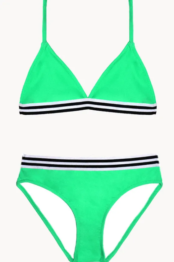 Bikini Sets^Salty Ink Girls Salty Tri Set Kiwi