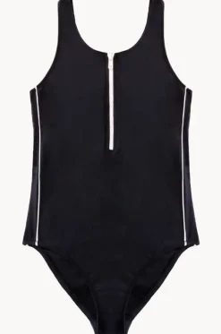 One Pieces^Salty Ink Girls Salty Zip One Piece Black