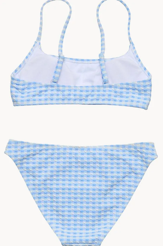 Bikini Sets^Snapper Rock Girls Seaside Gingham Crop Set Blue