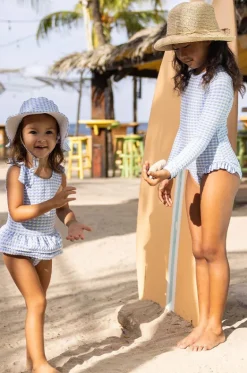 Rashies & Sunsuits^Snapper Rock Girls Seaside Gingham Sunsuit Blue