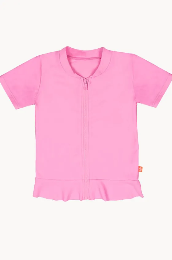 Rashies & Sunsuits^Salty Ink Girls Short Sleeve Zip Suntop Candy