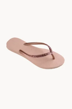 Footwear^Havaianas Girls Slim Metal Glitter Logo Thong Ballet