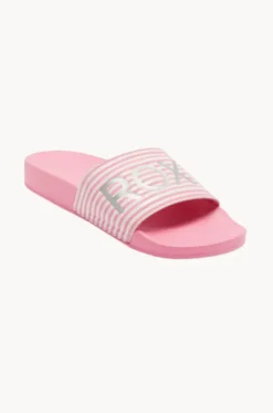 Footwear^Roxy Girls Slippy II Slide Pink/white