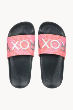 Footwear^Roxy Girls Slippy II Slide Black/red