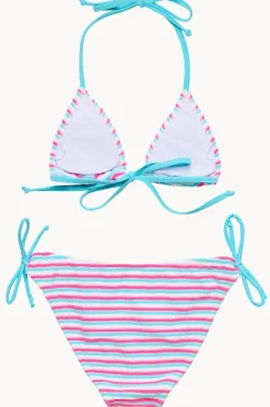 Bikini Sets^Snapper Rock Girls Sorbet Stripe Tri Set Blue/pink