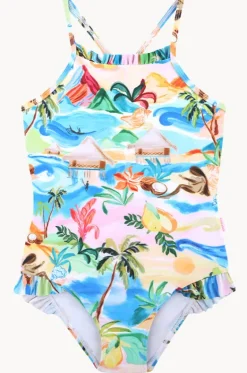 One Pieces^Seafolly Girls Girls South Pacific Frill One Piece Multi