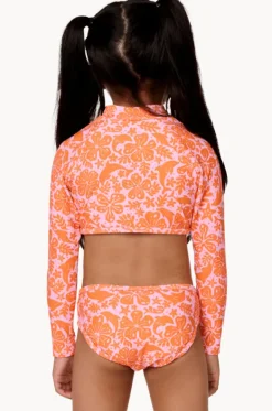 Rashies & Sunsuits^Rip Curl Girls Sun And Swell Crop Suntop Set Mandarin