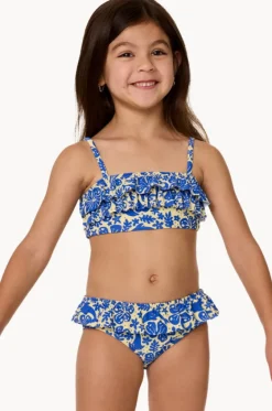 Bikini Sets^Rip Curl Girls Sun Swell Frill Crop Set Blue