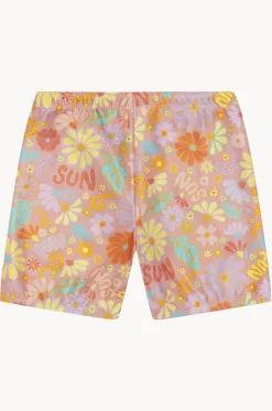 Bottoms^Babes In The Shade Girls Sunny Girl Swim Short Orange/pink