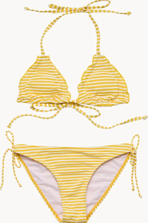 Bikini Sets^Snapper Rock Girls Sunshine Stripe Tri Set Yellow