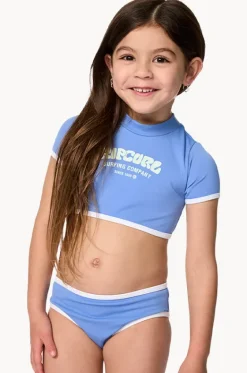 Rashies & Sunsuits^Rip Curl Girls Surf Puff Crop Suntop Set Blue