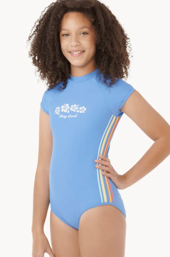 Rashies & Sunsuits^Rip Curl Girls Surf Revival Short Sleeve Sunsuit Blue