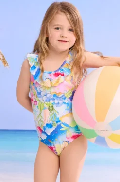 One Pieces^Seafolly Girls Girls Surrealism Frill One Piece Multi