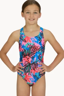 One Pieces^Zoggs Girls Sway Flyback One Piece Pink/blue
