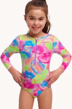 Rashies & Sunsuits|Rashies & Sunsuits^Funkita Girls Sweet Sting Sunsuit Purple/multi