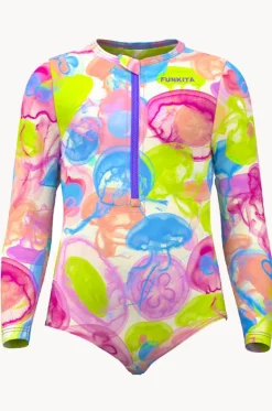 Rashies & Sunsuits|Rashies & Sunsuits^Funkita Girls Sweet Sting Sunsuit Purple/multi