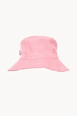 Hats^Acorn Girls Terry Towelling Bucket Hat Light pink