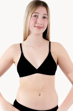 Teen Girls Separates^Base Swim Girls Textured Fixed Tri Black