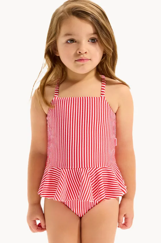 One Pieces^Seafolly Girls Girls Textured Stripe One Piece Chilli Red