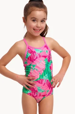 One Pieces^Funkita Girls Tropic Palm One Piece Pink/green