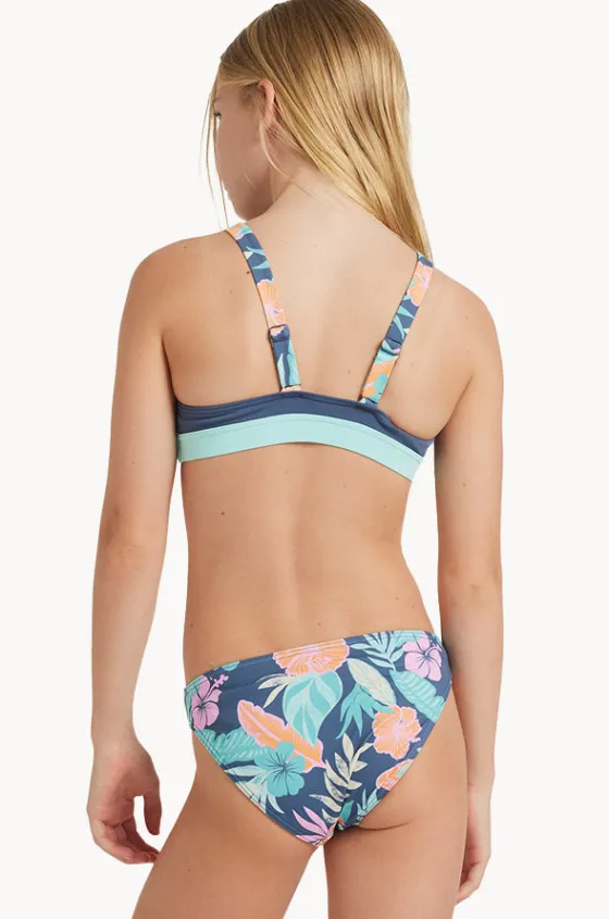 Bikini Sets^Roxy Girls Tropical Active Crop Set Indigo