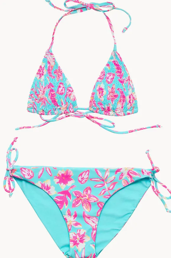 Bikini Sets^Snapper Rock Girls Tropical Glow Tri Set Blue/Pink