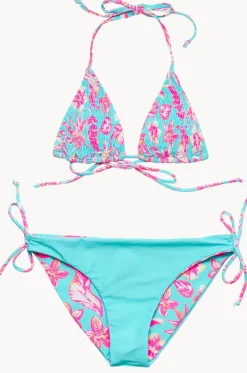 Bikini Sets^Snapper Rock Girls Tropical Glow Tri Set Blue/Pink