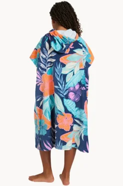 Towel Robes & Ponchos|Towel Robes & Ponchos^Roxy Girls Tropical Stay Magical Hooded Towel Indigo