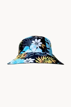 Hats^Salty Ink Girls Tropicana Bucket Hat Black