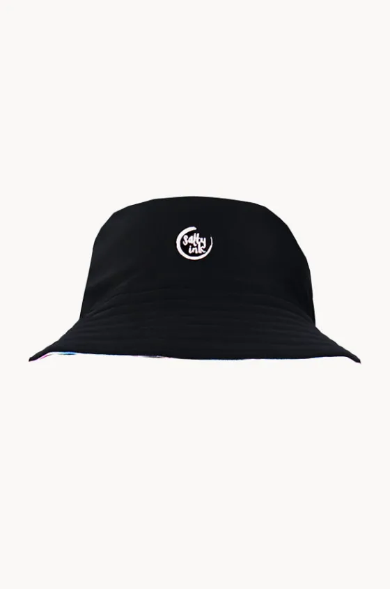 Hats^Salty Ink Girls Tropicana Bucket Hat Black