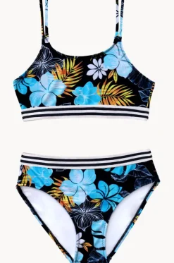 Bikini Sets^Salty Ink Girls Tropicana Crop Set Black
