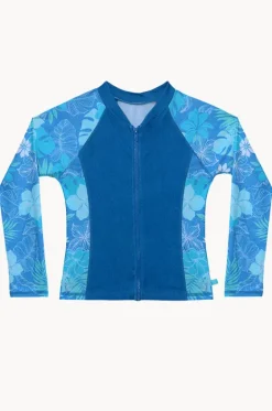 Rashies & Sunsuits^Salty Ink Girls Tropicana Long Sleeve Suntop Blue