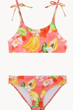 Bikini Sets^Seafolly Girls Girls Tropique Tie Crop Set Pink/Multi
