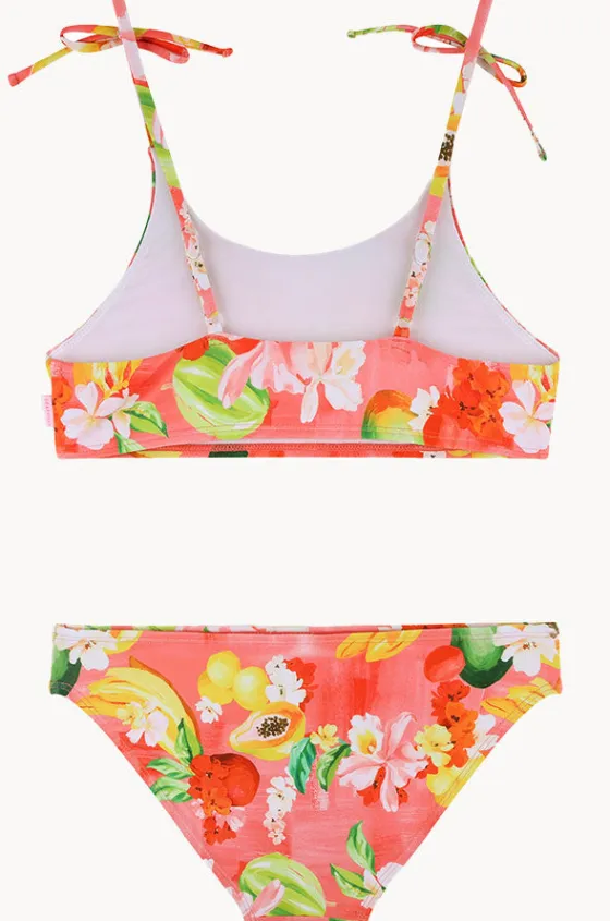 Bikini Sets^Seafolly Girls Girls Tropique Tie Crop Set Pink/Multi