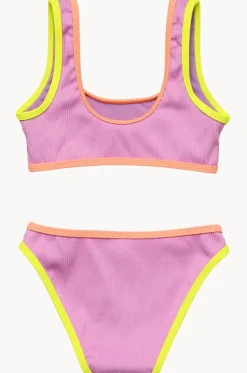 Bikini Sets^Snapper Rock Girls Vacay Pop Crop Set Lilac