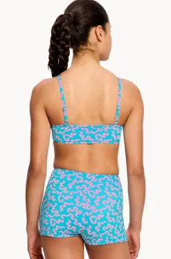 Period Swimwear|Bikini Sets^Modibodi Girls Wavy Adjustable Crop Set Blue