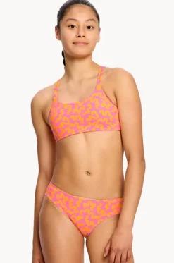 Period Swimwear|Bikini Sets^Modibodi Girls Wavy Cross Back Crop Set Pink