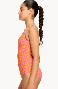 Period Swimwear|One Pieces^Modibodi Girls Wavy Racerback One Piece Pink