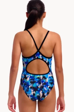One Pieces^Funkita Girls You Messer Diamond Back One Piece Blue/black