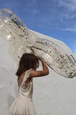 Pool Inflatables^Sunny Life Glitter Cotton Candy Kids Lie On Float Clear