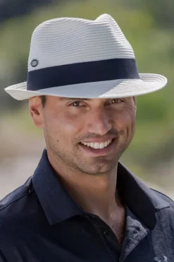 Headwear|Headwear^Rigon Harley Black Band Trilby Hat Ivory