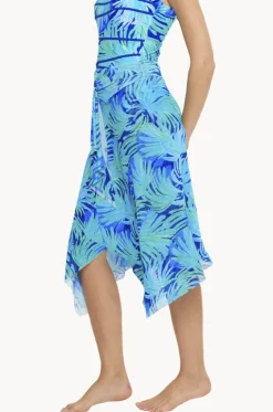 Sarongs^Togs Swimwear Havana Mesh Frill Skirt Green/blue