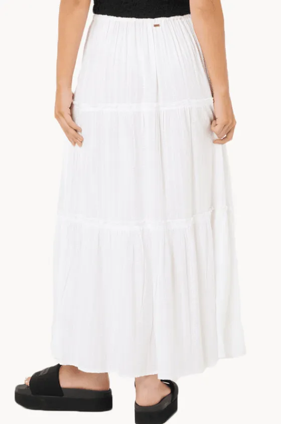Skirts^Rip Curl Haze Tiered Maxi Skirt WHITE