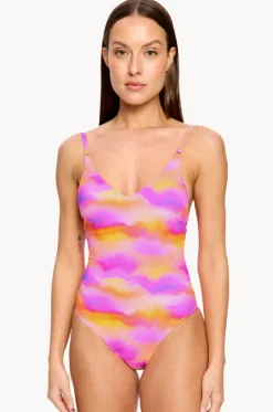 One Pieces^Modibodi Hazy Sunset V Neck One Piece Pink