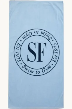Towels|Towels^Seafolly Heritage Beach Towel Powder blue