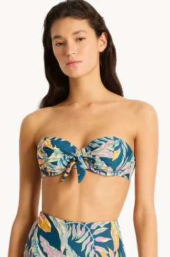 Bikini Tops^Monte u0026 Lou Huahine Tie Front Balconette Bra Multi