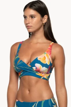 Bikini Tops^Nip Tuck Hula Hula Louise Cross Over Bra Blue