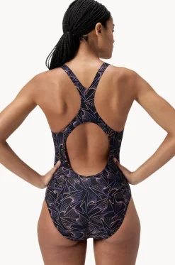 One Pieces^Speedo Hyperboom Allover Medalist One Piece Black/orange