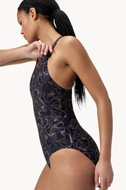 One Pieces^Speedo Hyperboom Allover Medalist One Piece Black/orange